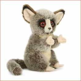 Plüschtier Bushbaby, Plüsch Bushbaby, Stofftier Bushbaby, Stoff Bushbaby, Kuscheltier Bushbaby